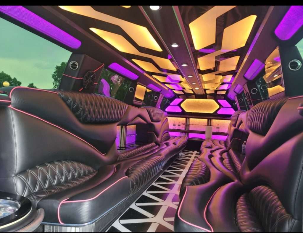 White 20-passenger Escalade stretch limo in Breckenridge