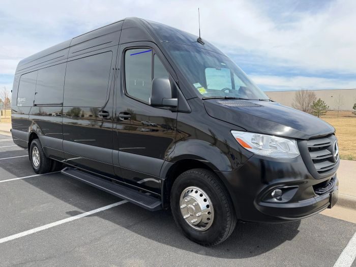 Black Mercedes Sprinter – Breckenridge limo service