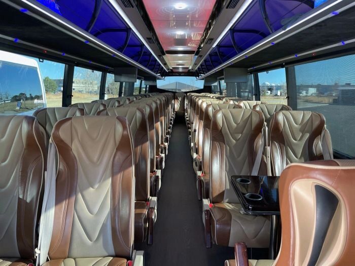 Charter coach interior – Breckenridge limo service
