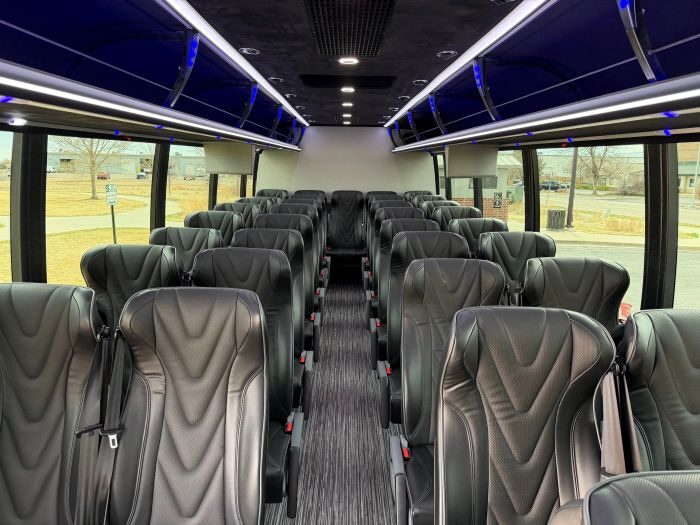 Coach bus leather seats – Breckenridge limo service