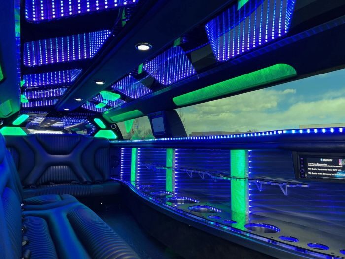 Stretch limo with LED bar – Breckenridge limo service