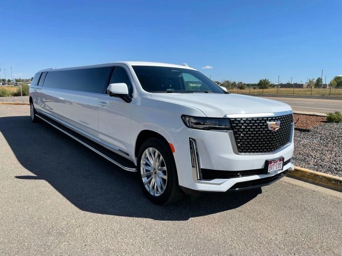 White Escalade stretch limo – Breckenridge limo service